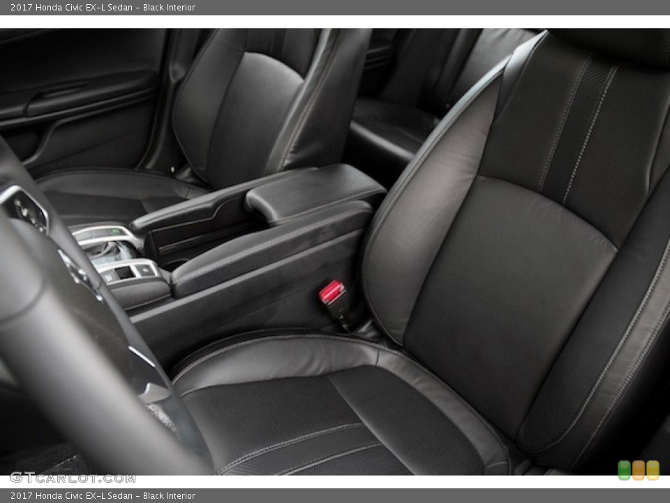 Black Interior Front Seat for the 2017 Honda Civic EX-L Sedan #116988917