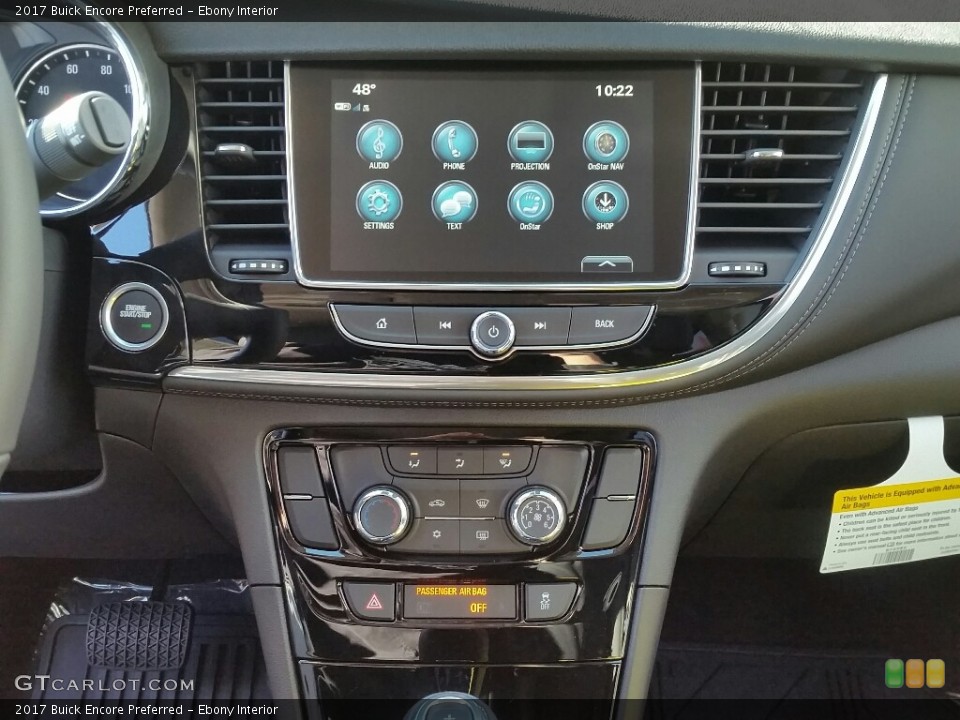 Ebony Interior Controls for the 2017 Buick Encore Preferred #116988935