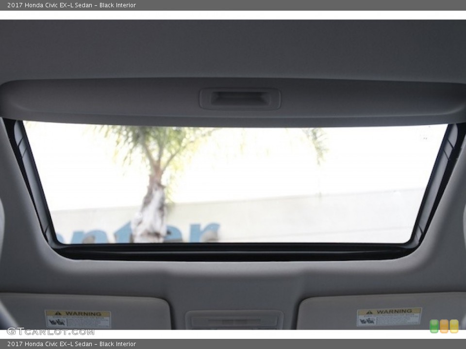 Black Interior Sunroof for the 2017 Honda Civic EX-L Sedan #116988972