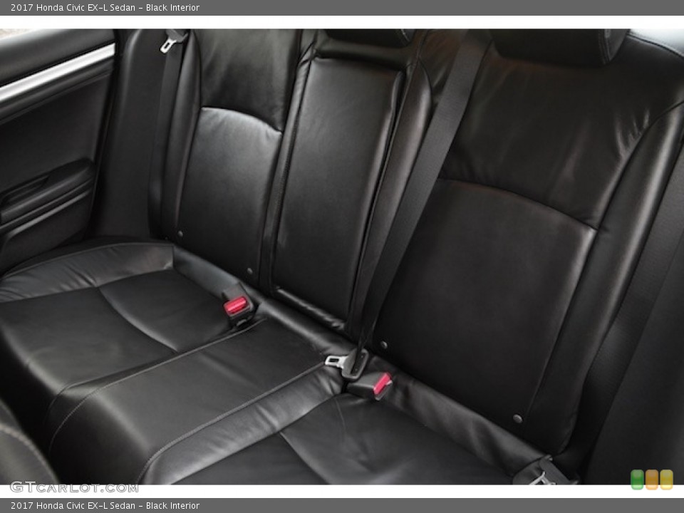 Black Interior Rear Seat for the 2017 Honda Civic EX-L Sedan #116988989