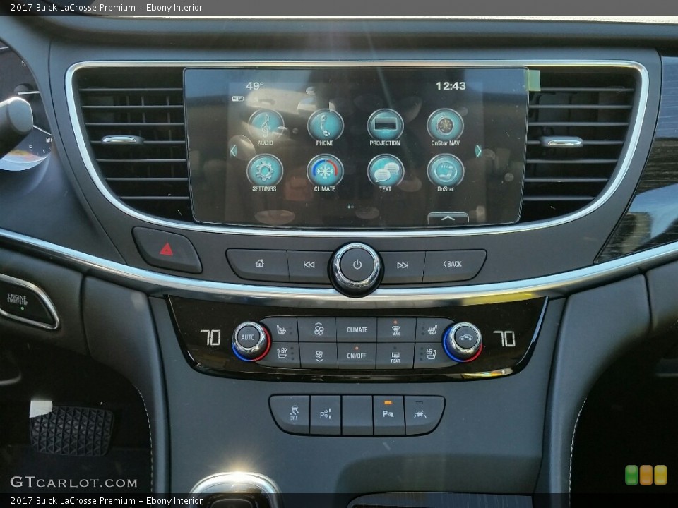 Ebony Interior Controls for the 2017 Buick LaCrosse Premium #116990081