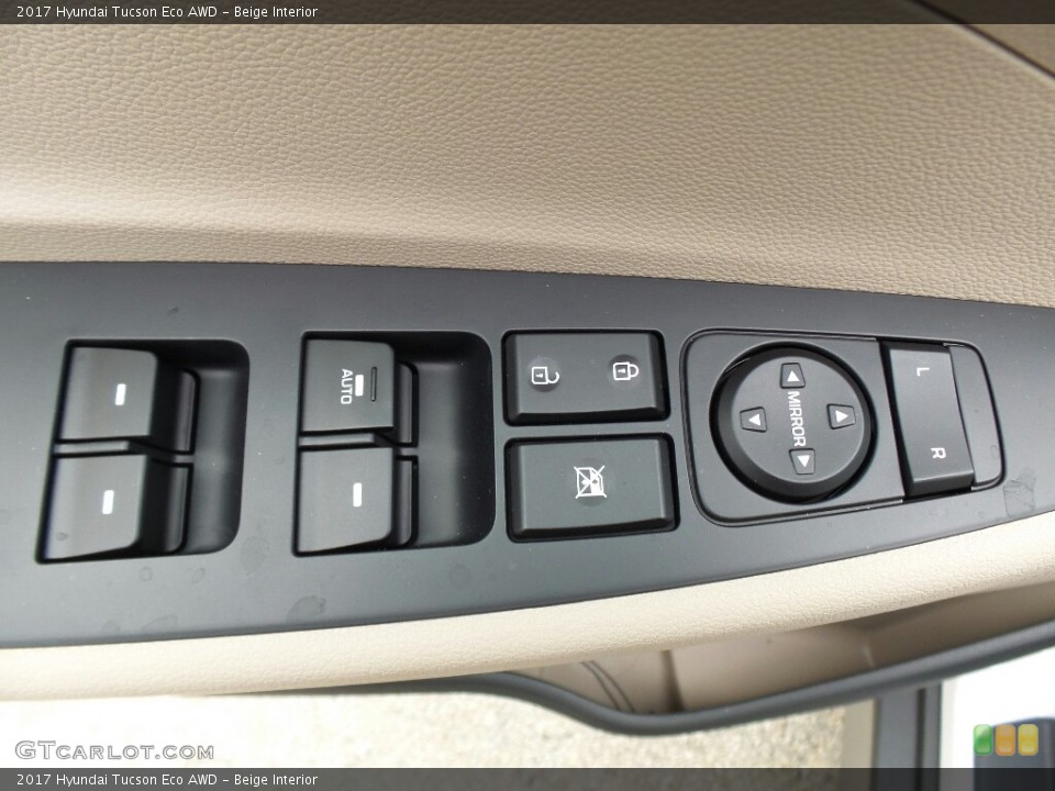 Beige Interior Controls for the 2017 Hyundai Tucson Eco AWD #116993654