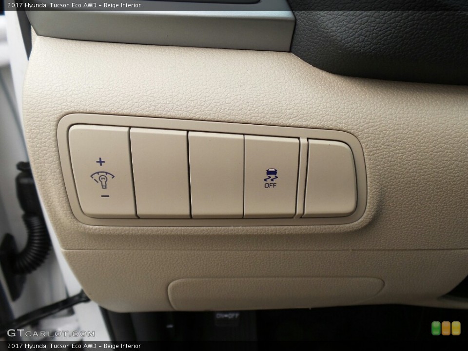 Beige Interior Controls for the 2017 Hyundai Tucson Eco AWD #116993717