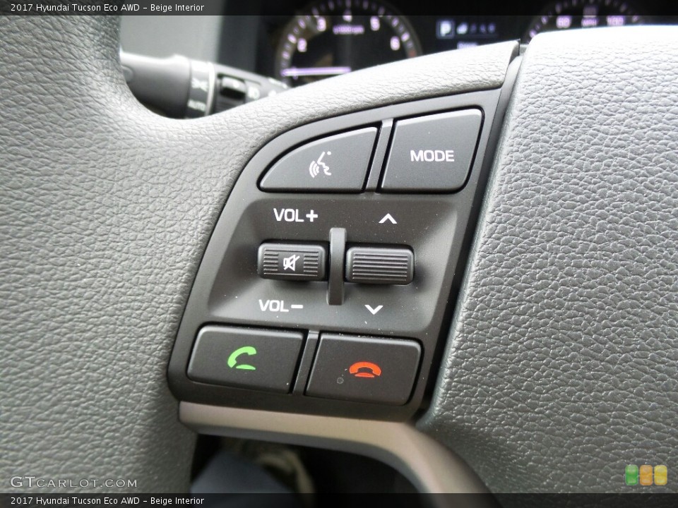 Beige Interior Controls for the 2017 Hyundai Tucson Eco AWD #116993891