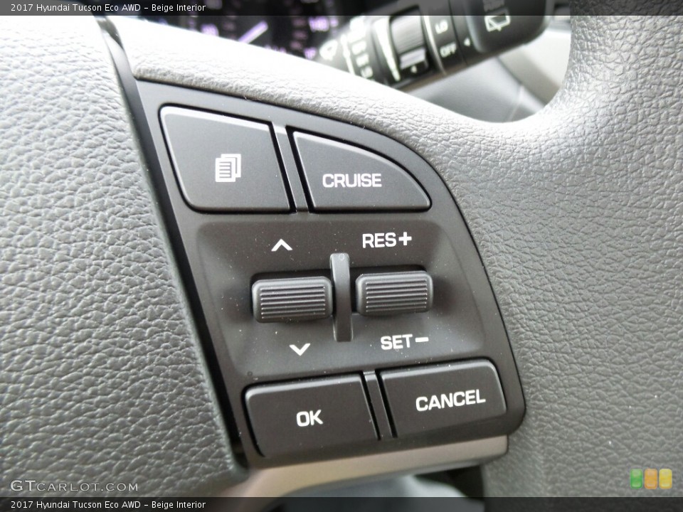 Beige Interior Controls for the 2017 Hyundai Tucson Eco AWD #116993954