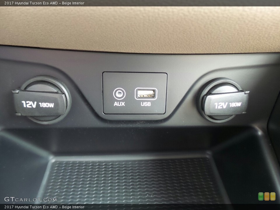 Beige Interior Controls for the 2017 Hyundai Tucson Eco AWD #116994098