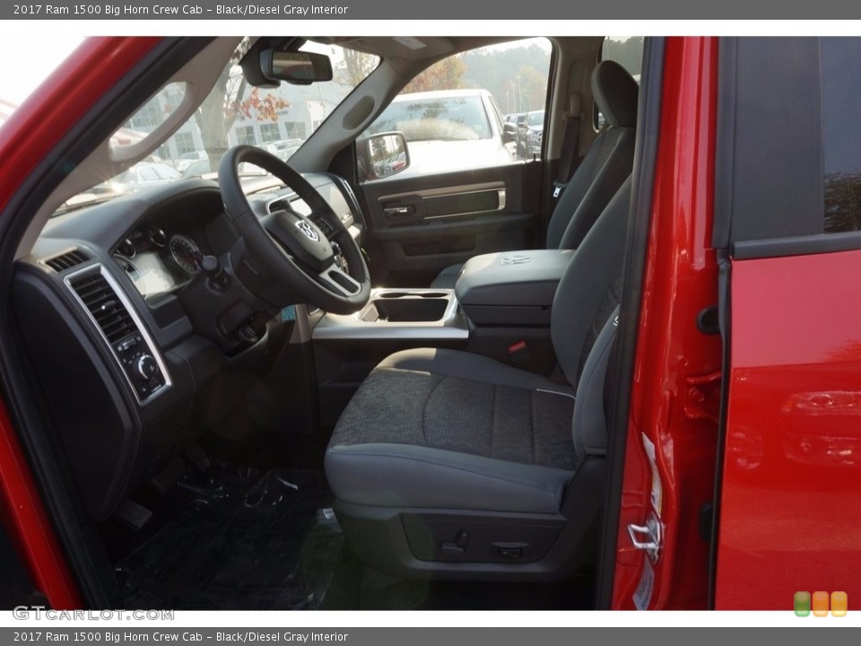 Black/Diesel Gray Interior Photo for the 2017 Ram 1500 Big Horn Crew Cab #116995127