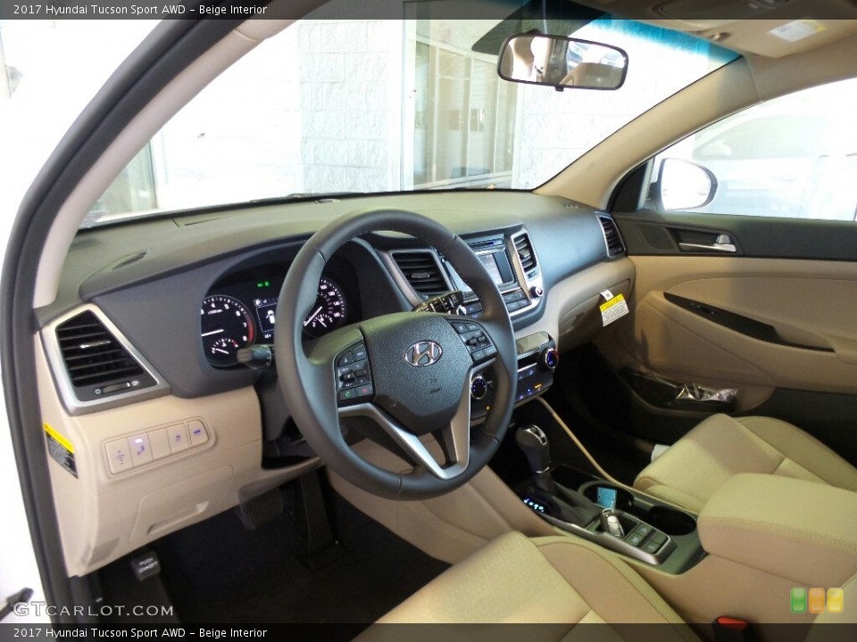 Beige Interior Photo for the 2017 Hyundai Tucson Sport AWD #117000371