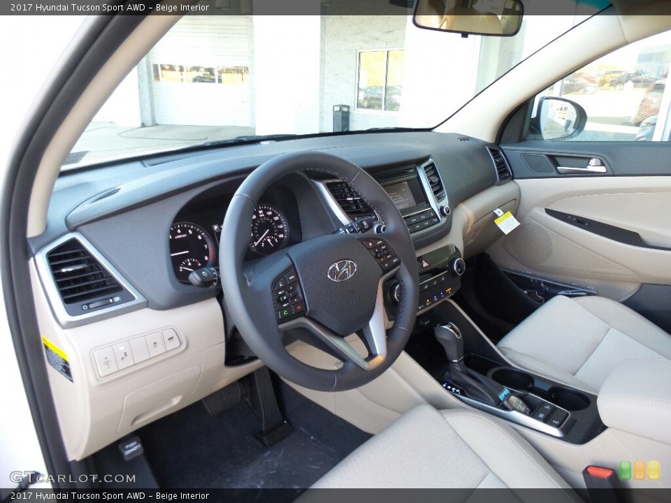 Beige Interior Photo for the 2017 Hyundai Tucson Sport AWD #117001259