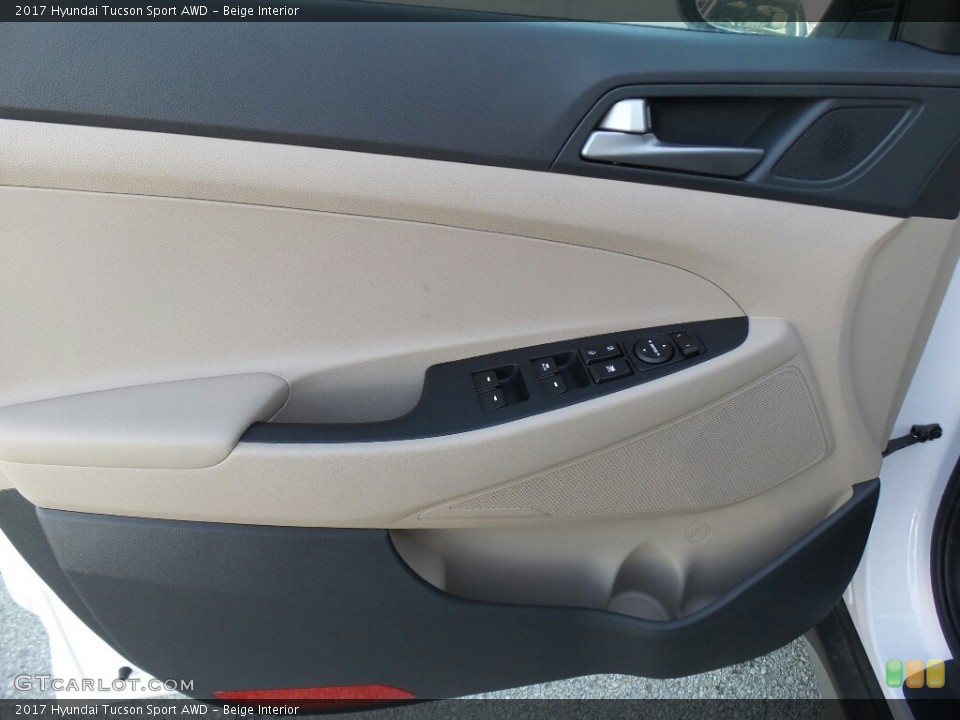 Beige Interior Door Panel for the 2017 Hyundai Tucson Sport AWD #117001376