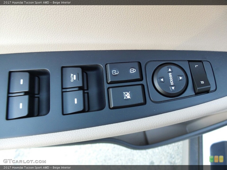 Beige Interior Controls for the 2017 Hyundai Tucson Sport AWD #117001406