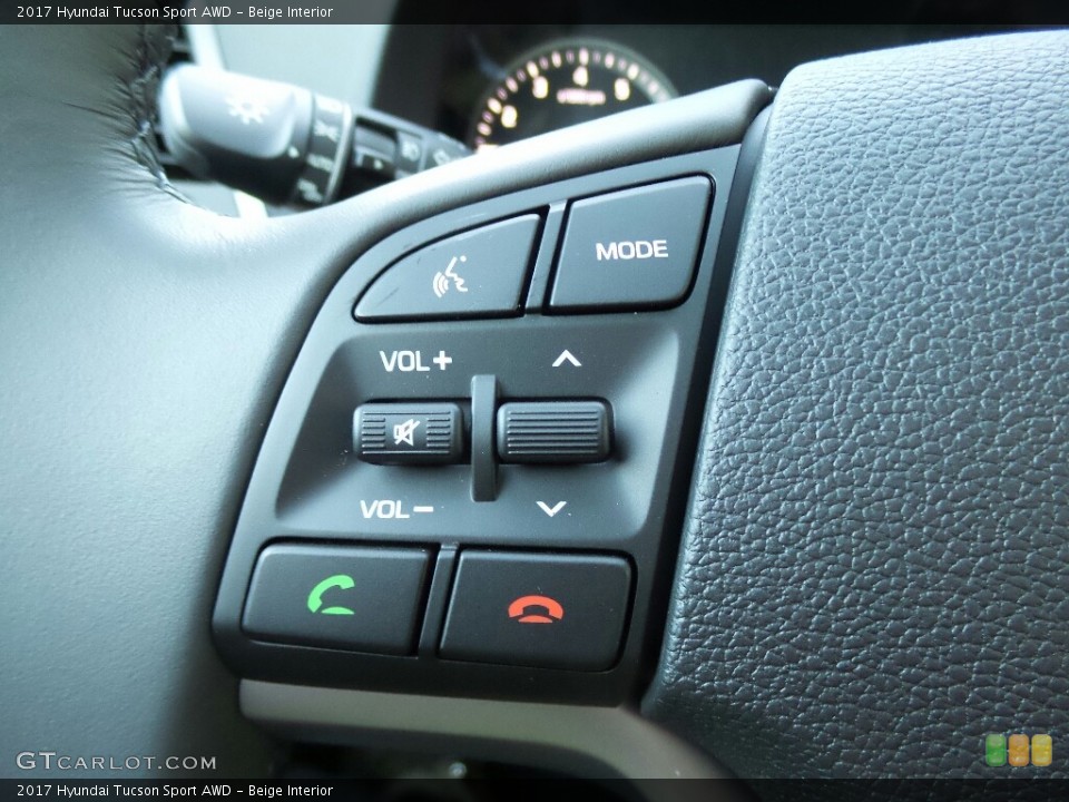 Beige Interior Controls for the 2017 Hyundai Tucson Sport AWD #117001616