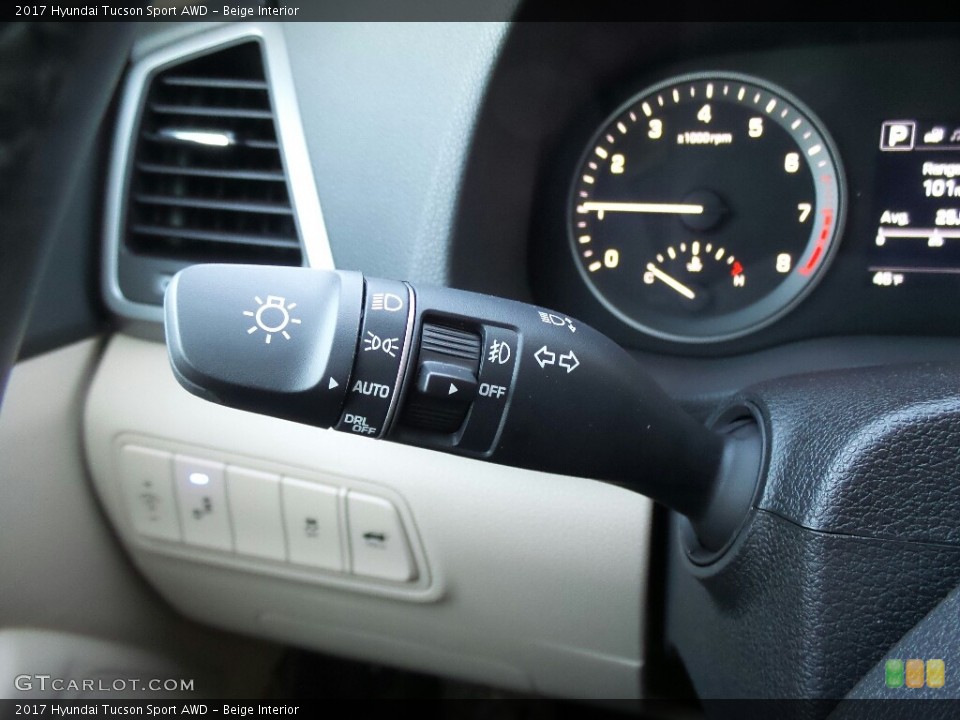 Beige Interior Controls for the 2017 Hyundai Tucson Sport AWD #117001646