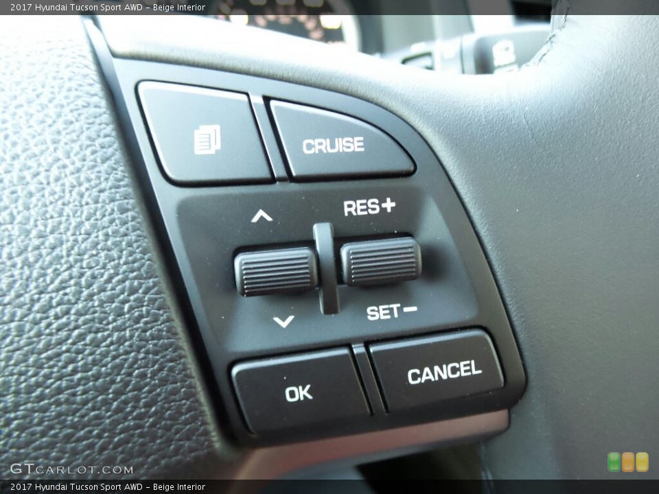 Beige Interior Controls for the 2017 Hyundai Tucson Sport AWD #117001677