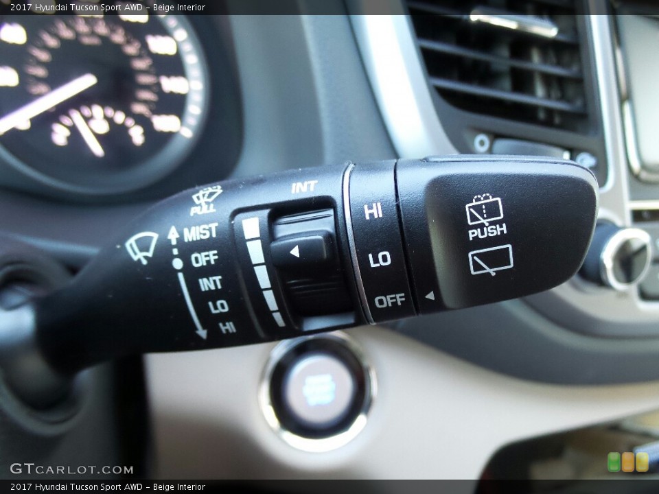 Beige Interior Controls for the 2017 Hyundai Tucson Sport AWD #117001699