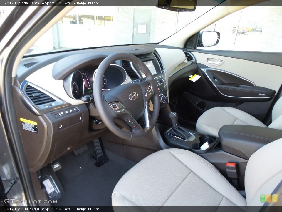 Beige Interior Photo for the 2017 Hyundai Santa Fe Sport 2.0T AWD #117002171