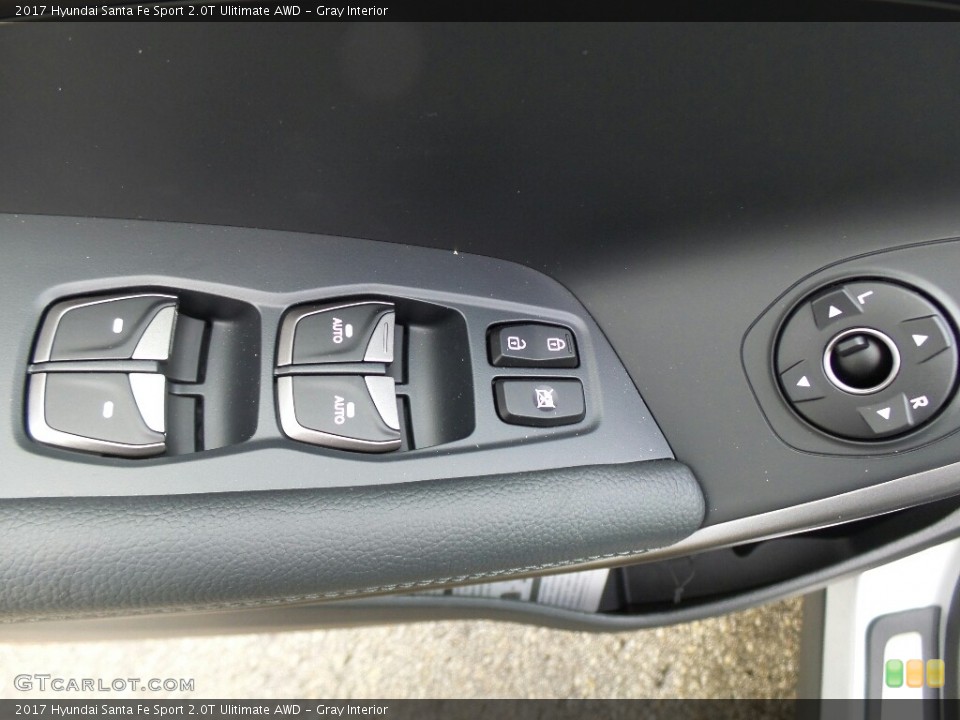 Gray Interior Controls for the 2017 Hyundai Santa Fe Sport 2.0T Ulitimate AWD #117003557