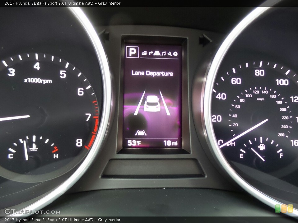 Gray Interior Gauges for the 2017 Hyundai Santa Fe Sport 2.0T Ulitimate AWD #117003743