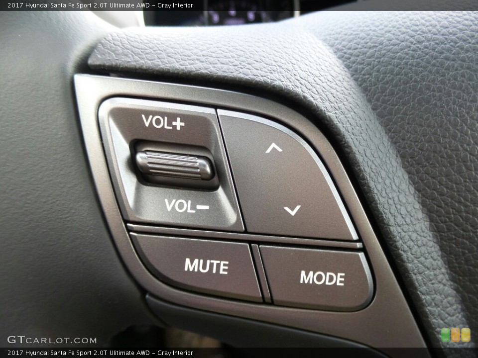 Gray Interior Controls for the 2017 Hyundai Santa Fe Sport 2.0T Ulitimate AWD #117003848