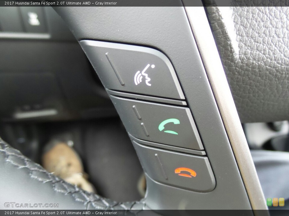 Gray Interior Controls for the 2017 Hyundai Santa Fe Sport 2.0T Ulitimate AWD #117003881