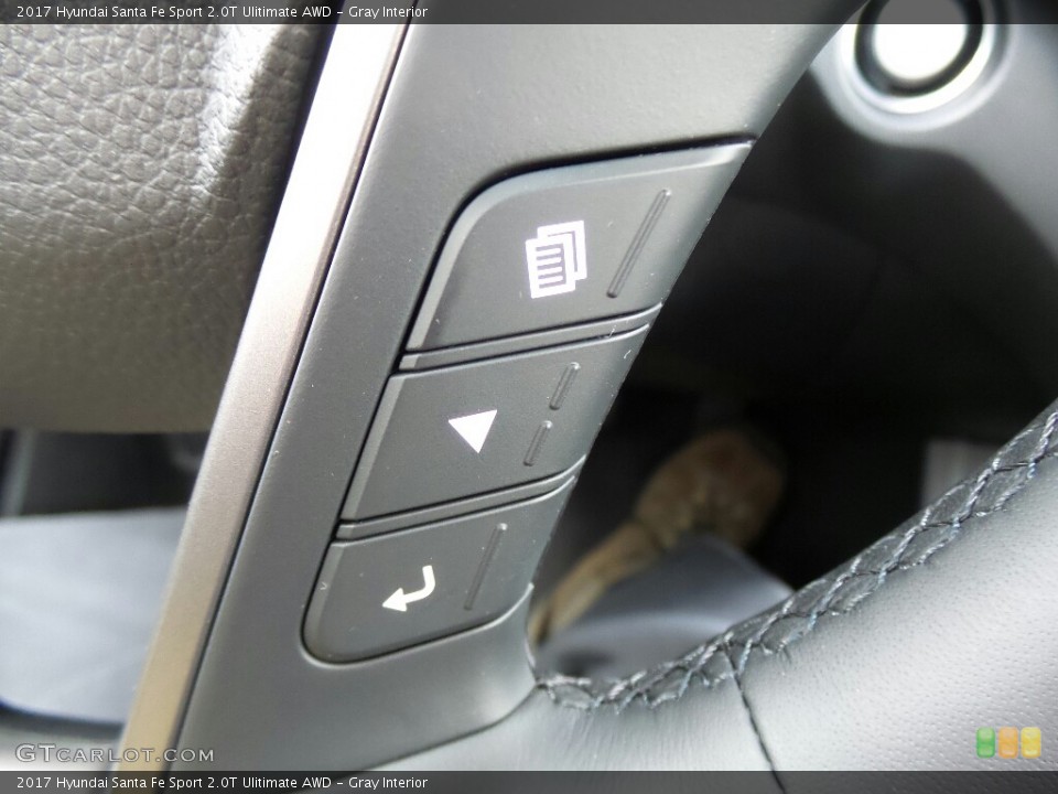 Gray Interior Controls for the 2017 Hyundai Santa Fe Sport 2.0T Ulitimate AWD #117003974