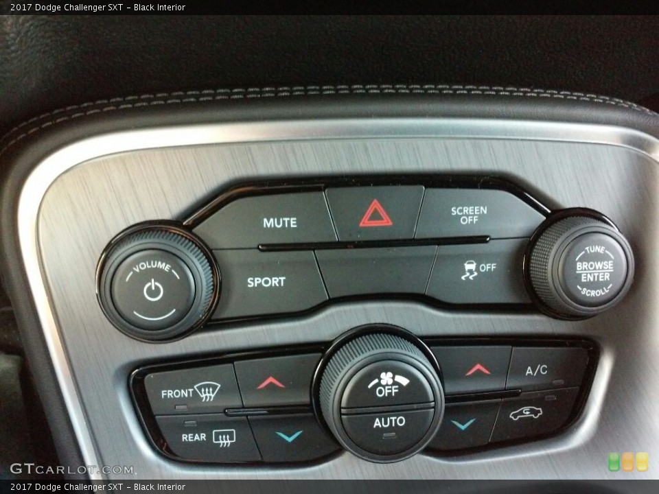 Black Interior Controls for the 2017 Dodge Challenger SXT #117003983