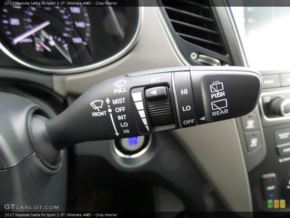 Gray Interior Controls for the 2017 Hyundai Santa Fe Sport 2.0T Ulitimate AWD #117004002