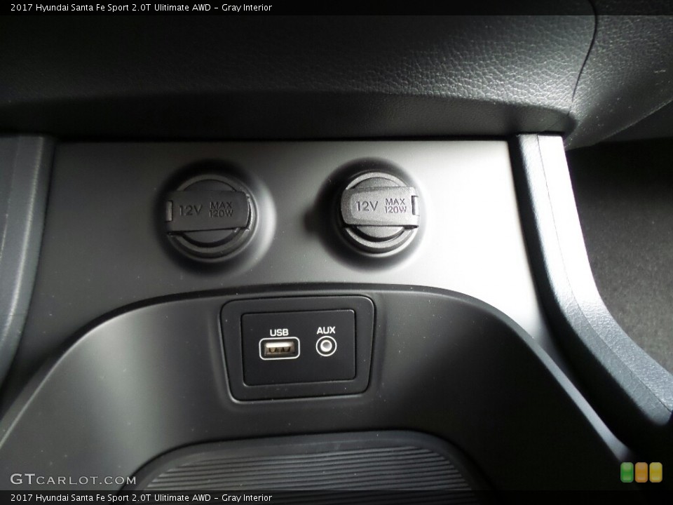Gray Interior Controls for the 2017 Hyundai Santa Fe Sport 2.0T Ulitimate AWD #117004193