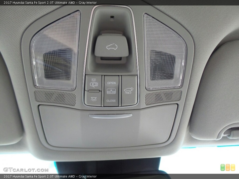 Gray Interior Controls for the 2017 Hyundai Santa Fe Sport 2.0T Ulitimate AWD #117004364