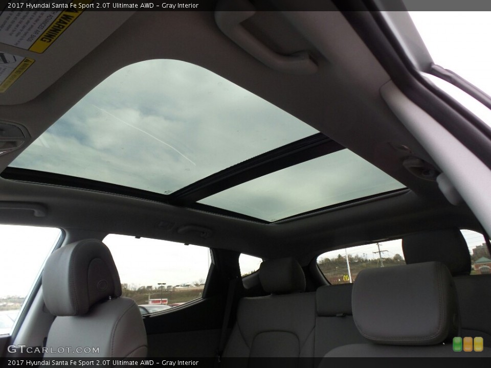 Gray Interior Sunroof for the 2017 Hyundai Santa Fe Sport 2.0T Ulitimate AWD #117004388
