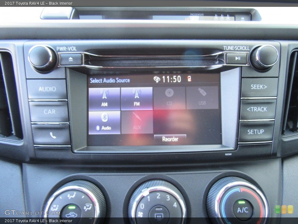 Black Interior Controls for the 2017 Toyota RAV4 LE #117005375