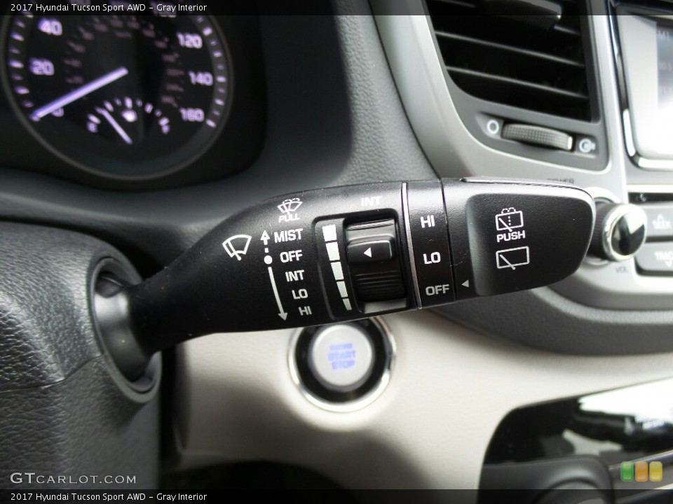 Gray Interior Controls for the 2017 Hyundai Tucson Sport AWD #117006422