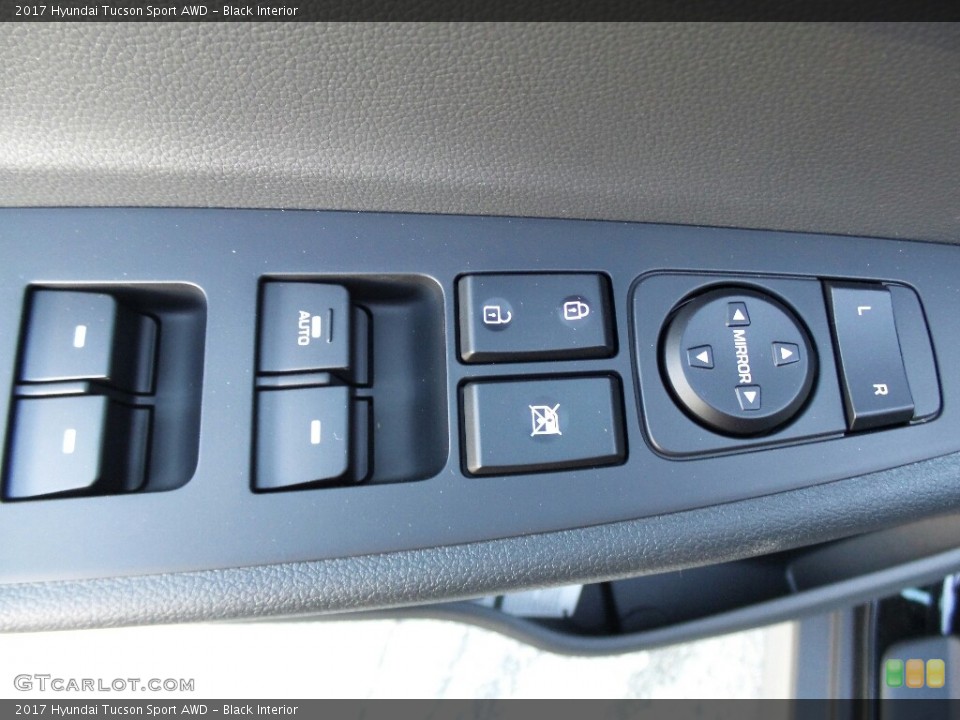 Black Interior Controls for the 2017 Hyundai Tucson Sport AWD #117008075