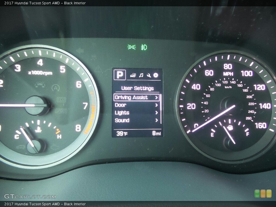 Black Interior Gauges for the 2017 Hyundai Tucson Sport AWD #117008270