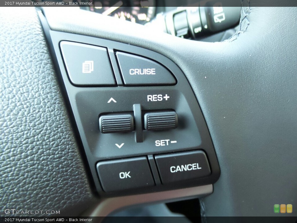 Black Interior Controls for the 2017 Hyundai Tucson Sport AWD #117008356