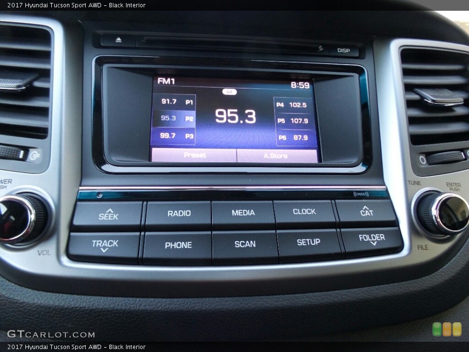 Black Interior Controls for the 2017 Hyundai Tucson Sport AWD #117008414