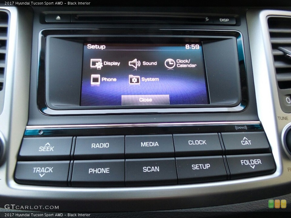 Black Interior Controls for the 2017 Hyundai Tucson Sport AWD #117008444