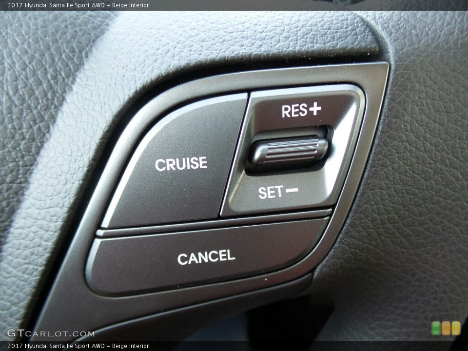 Beige Interior Controls for the 2017 Hyundai Santa Fe Sport AWD #117011780