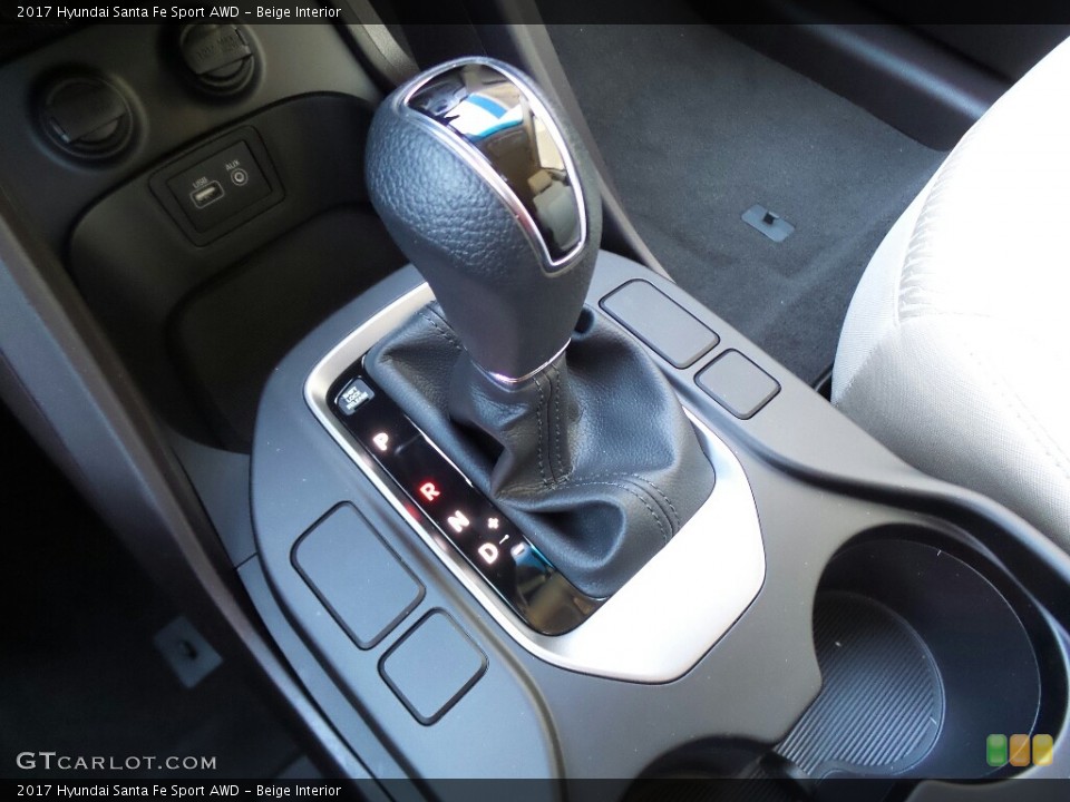 Beige Interior Transmission for the 2017 Hyundai Santa Fe Sport AWD #117012002