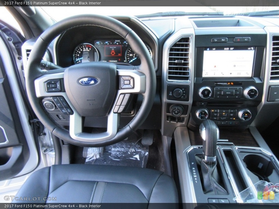 Black Interior Dashboard for the 2017 Ford F150 Platinum SuperCrew 4x4 #117012515