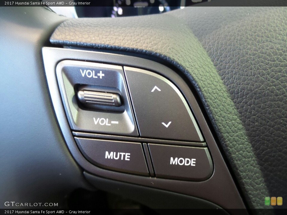 Gray Interior Controls for the 2017 Hyundai Santa Fe Sport AWD #117012620