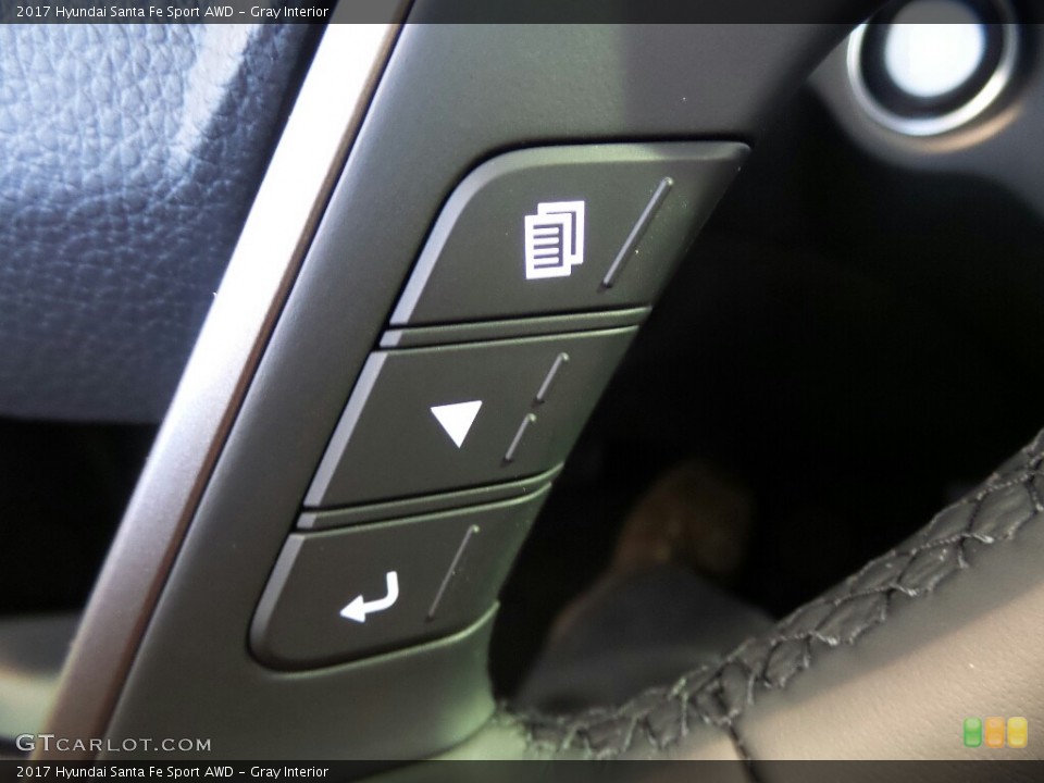 Gray Interior Controls for the 2017 Hyundai Santa Fe Sport AWD #117012695