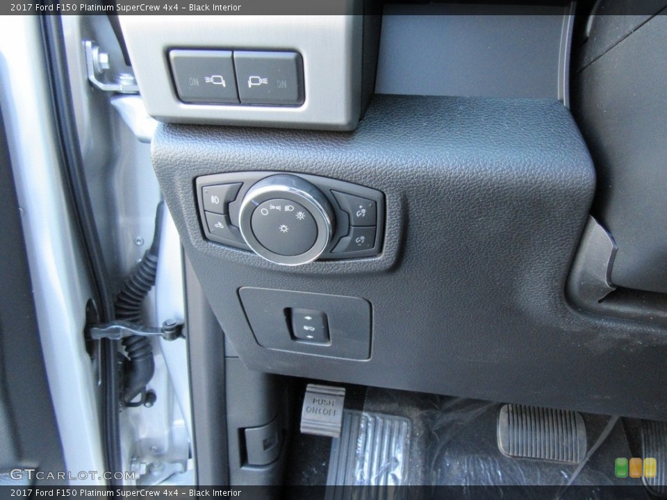 Black Interior Controls for the 2017 Ford F150 Platinum SuperCrew 4x4 #117012701