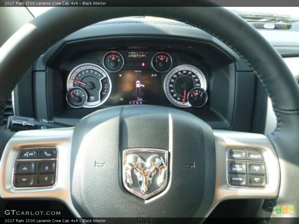 Black Interior Steering Wheel for the 2017 Ram 1500 Laramie Crew Cab 4x4 #117018815
