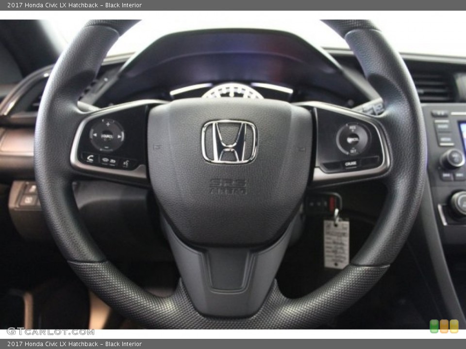 Black Interior Steering Wheel for the 2017 Honda Civic LX Hatchback #117022418