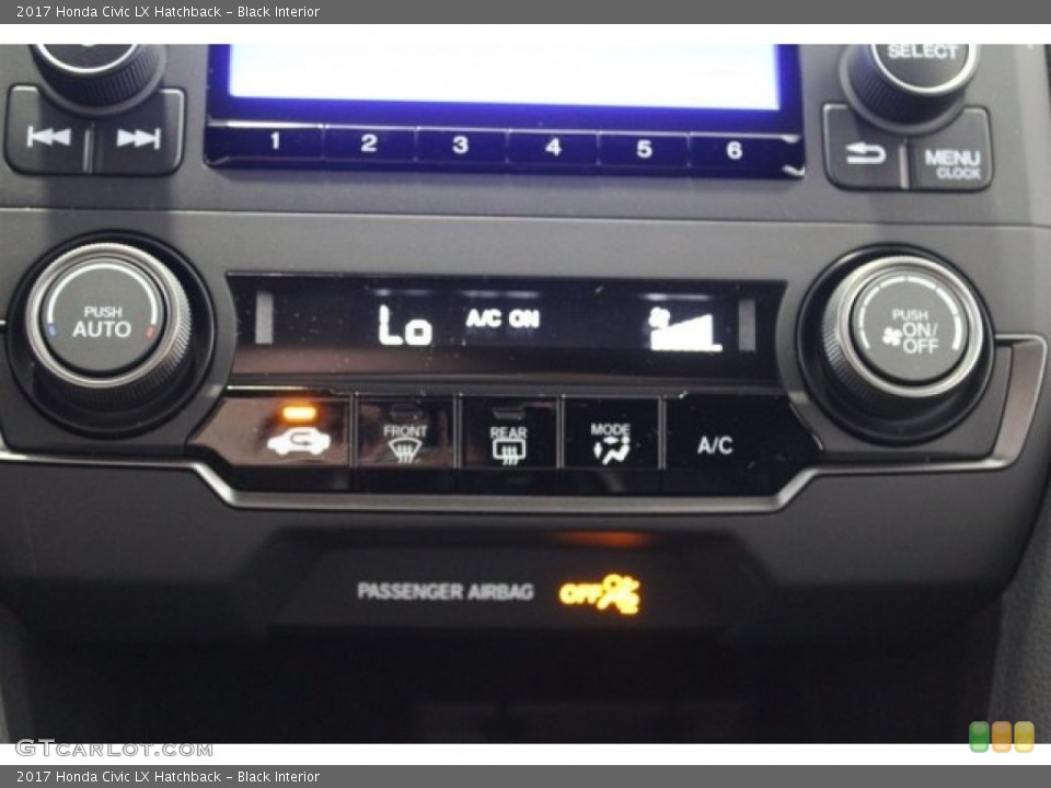 Black Interior Controls for the 2017 Honda Civic LX Hatchback #117022535
