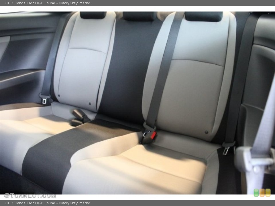 Black/Gray Interior Rear Seat for the 2017 Honda Civic LX-P Coupe #117024164