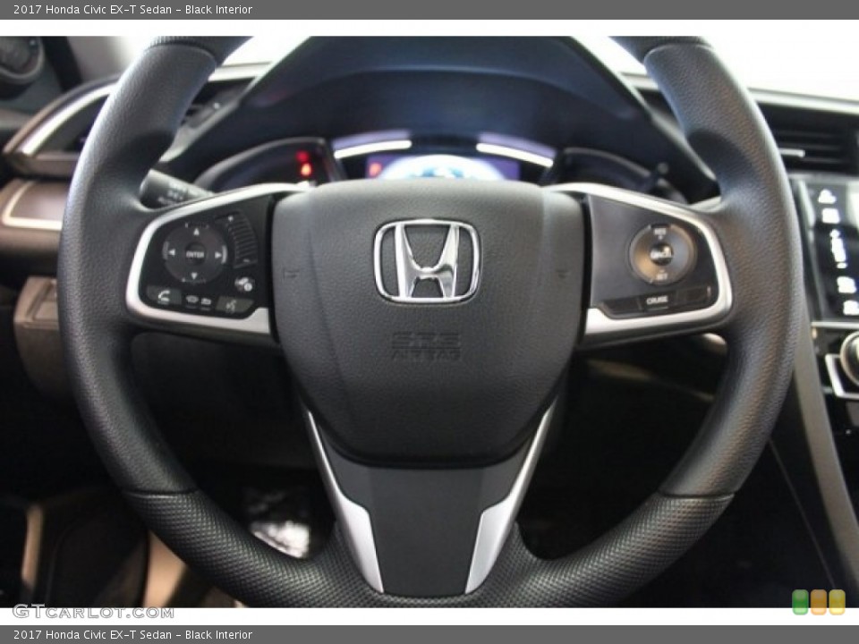 Black Interior Steering Wheel for the 2017 Honda Civic EX-T Sedan #117024434