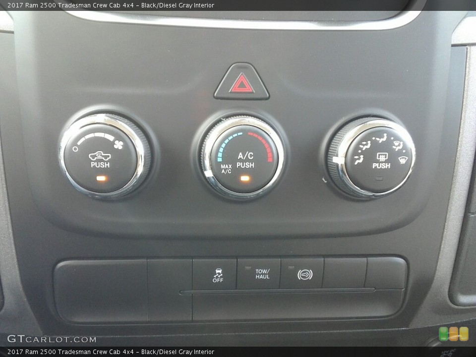 Black/Diesel Gray Interior Controls for the 2017 Ram 2500 Tradesman Crew Cab 4x4 #117026240
