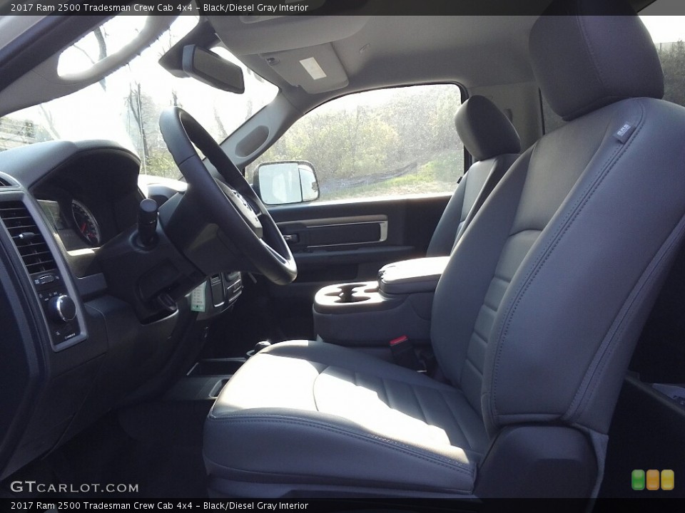 Black/Diesel Gray Interior Front Seat for the 2017 Ram 2500 Tradesman Crew Cab 4x4 #117026534